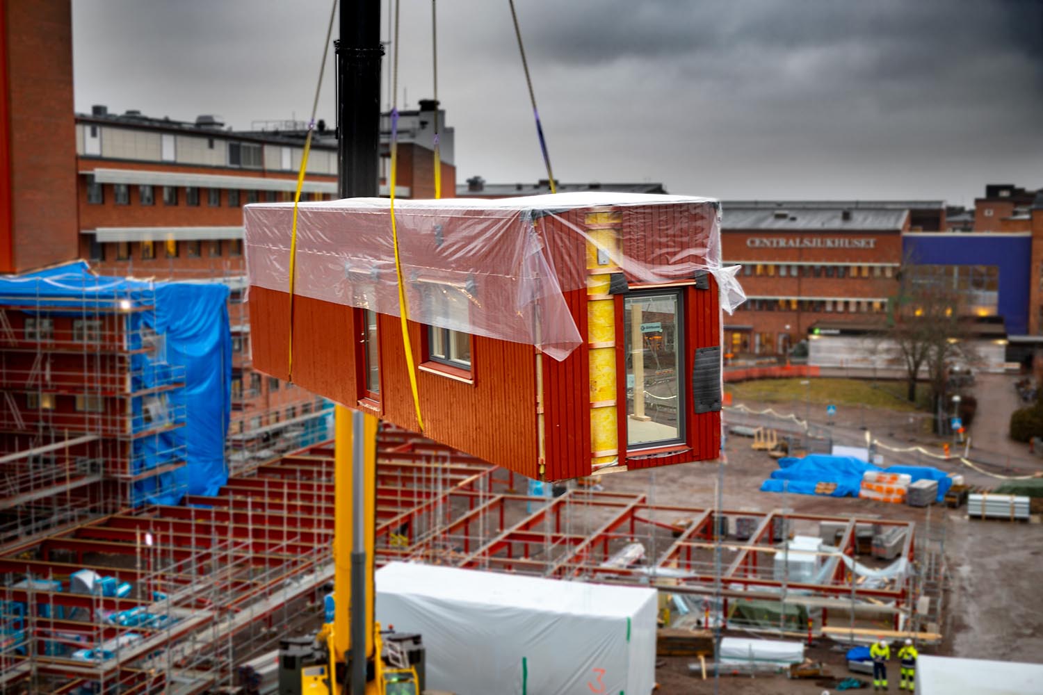 Första modulerna till Centralsjukhuset Karlstad Expandia