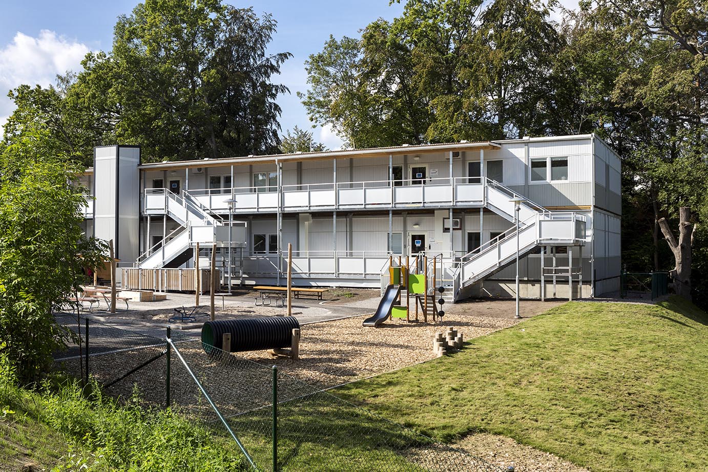 Förskolan Blynäsviken i Vaxholm förskolemoduler fasad