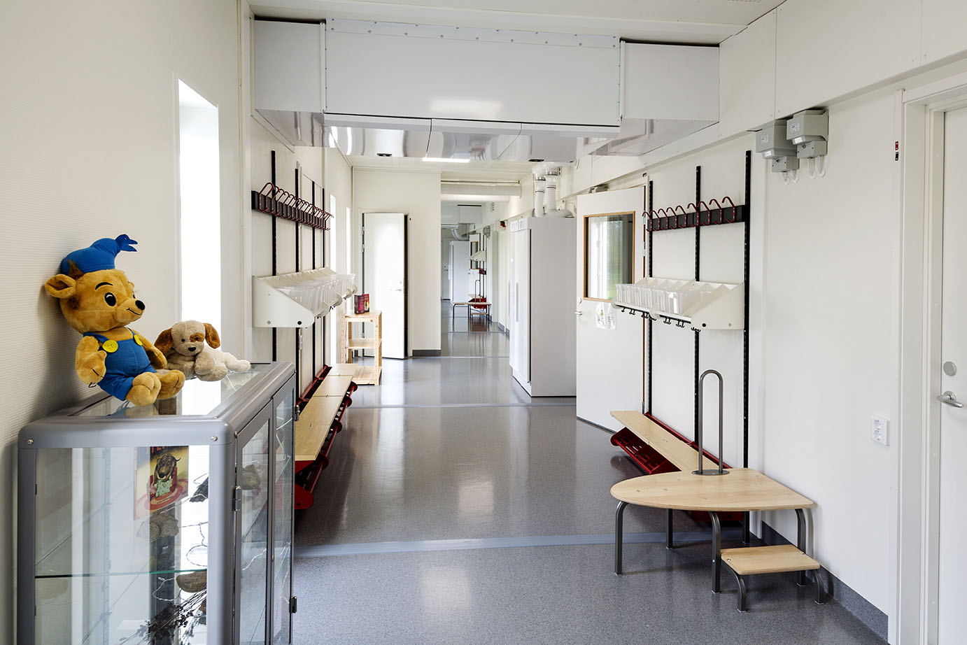 Expandia moduler Oxelgrenshagens förskola i södertälje, korridor